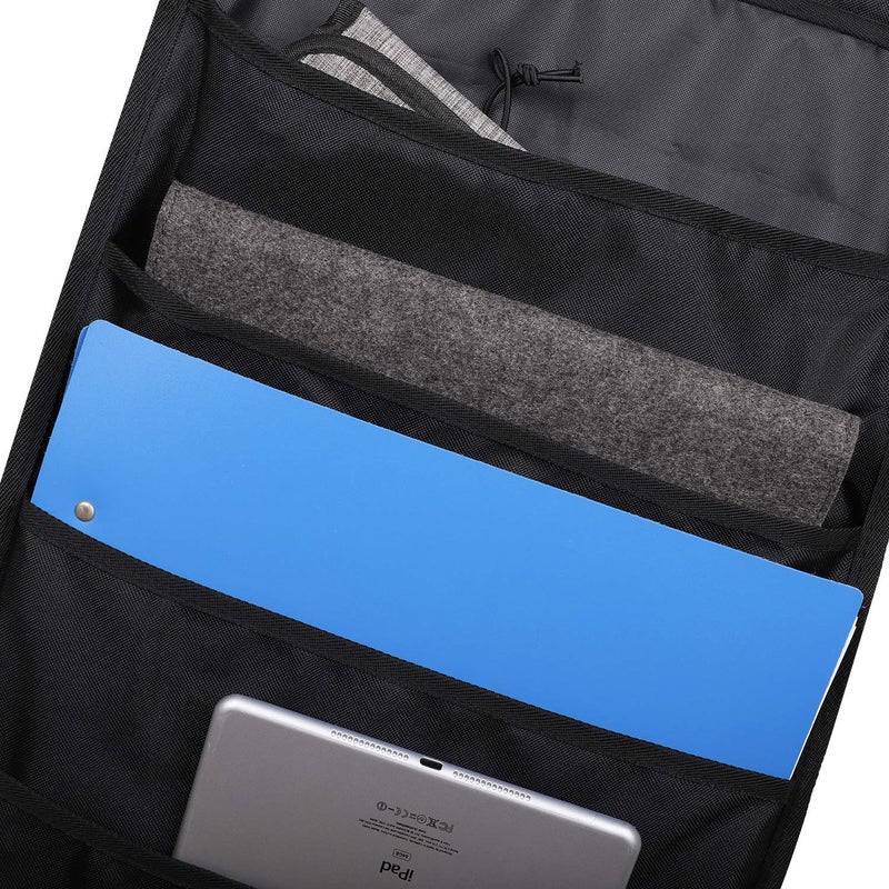 Sinzip Heavy Duty 10 Pocket Door Hanging File Organizer, Black Wall Storage Pocket Charts with 3 Hangers, Great for Classroom, School, Home or Office Use (10 Pocket) - Image 3